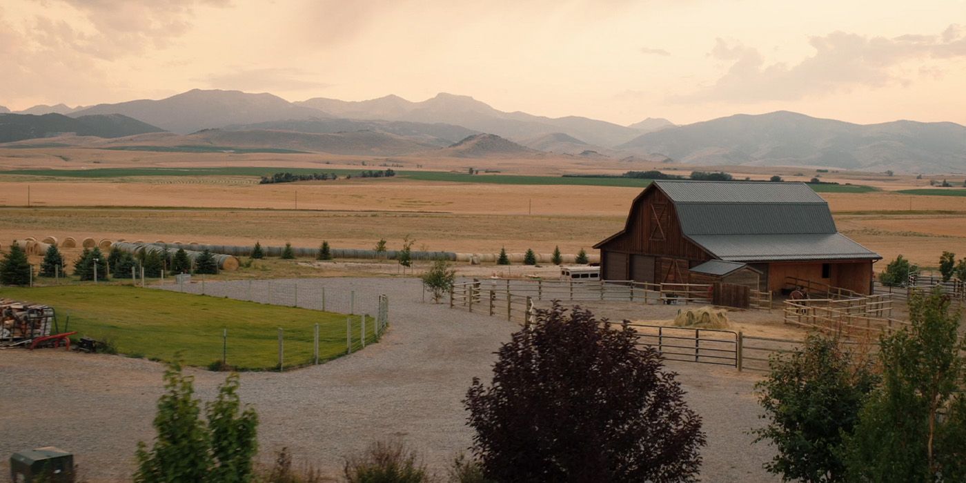 A foto final de 'Yellowstone', mostrando o novo rancho de Beth e Rip em Montana.