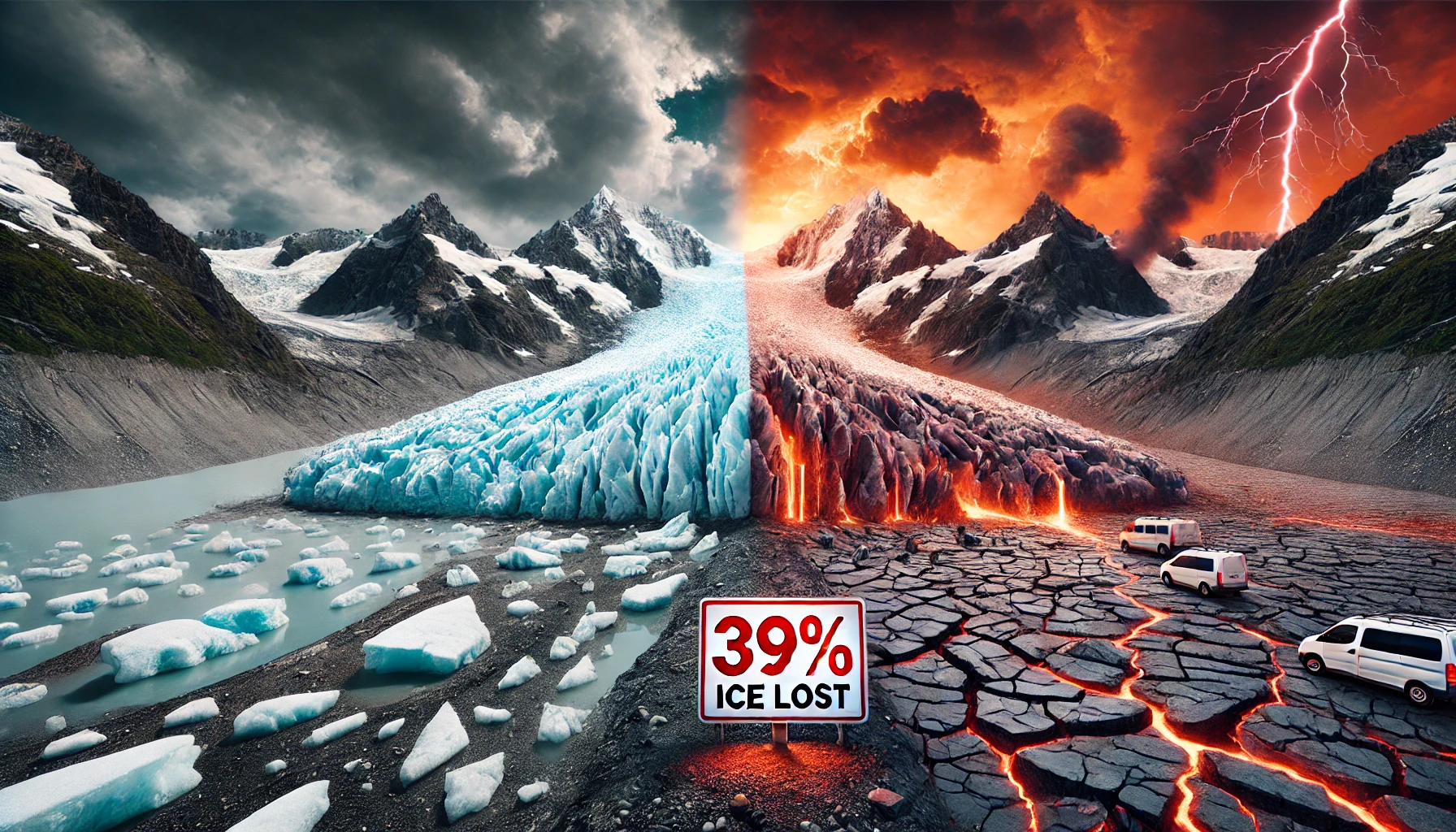 Geleiras dos Alpes perderam 39% do gelo em duas décadas